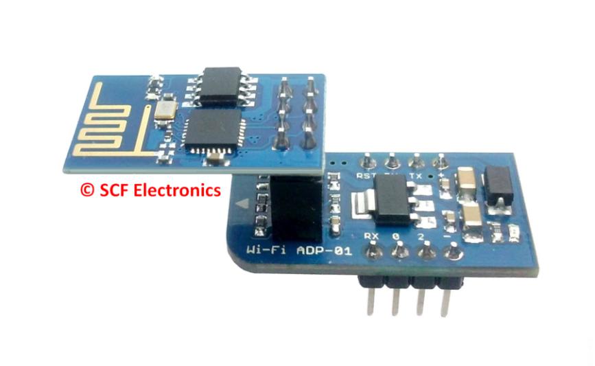 Figura 2: Modulo  SCF-01 montato sull'adattatore 5V-3.3V ADP-01