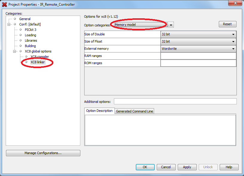 Figura 4: Impostazione a 32 bit per le variabili double e float