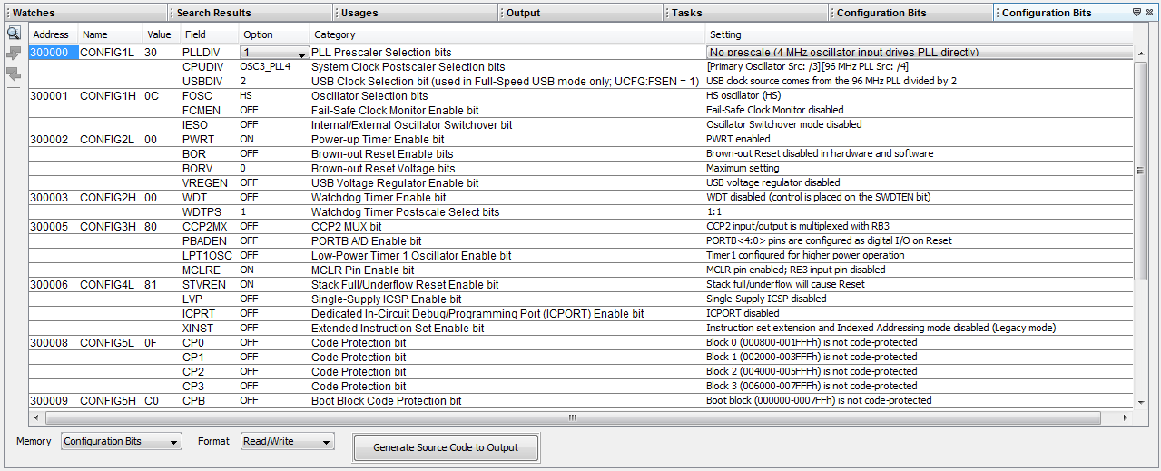 Figura 6: Impostazione grafica delle configuration Word