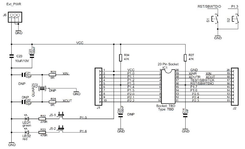 Figura 1: Schema elettrico della scheda LauchPad