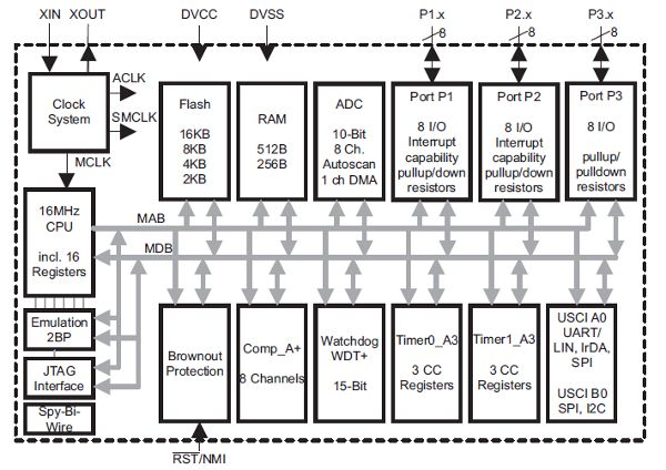 Figura 2: Moduli Interni all'MSP4302553