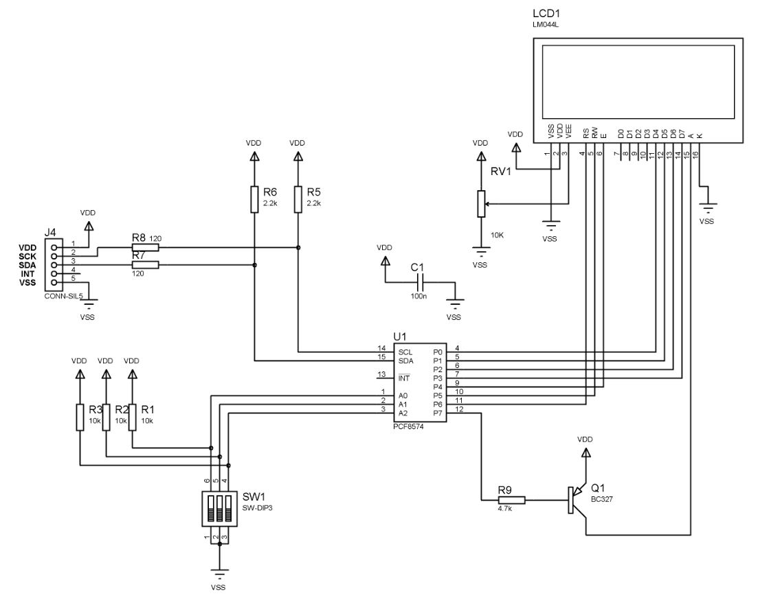 Schema modulo LCD