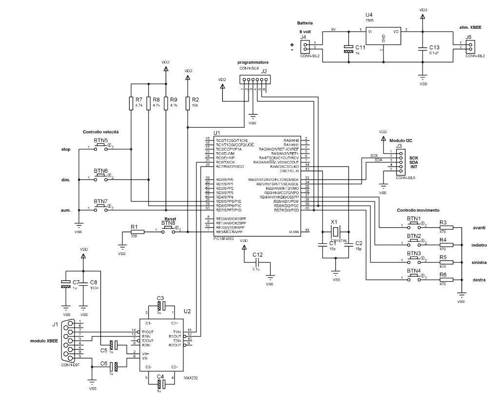 Schema Elettrico del telecomando